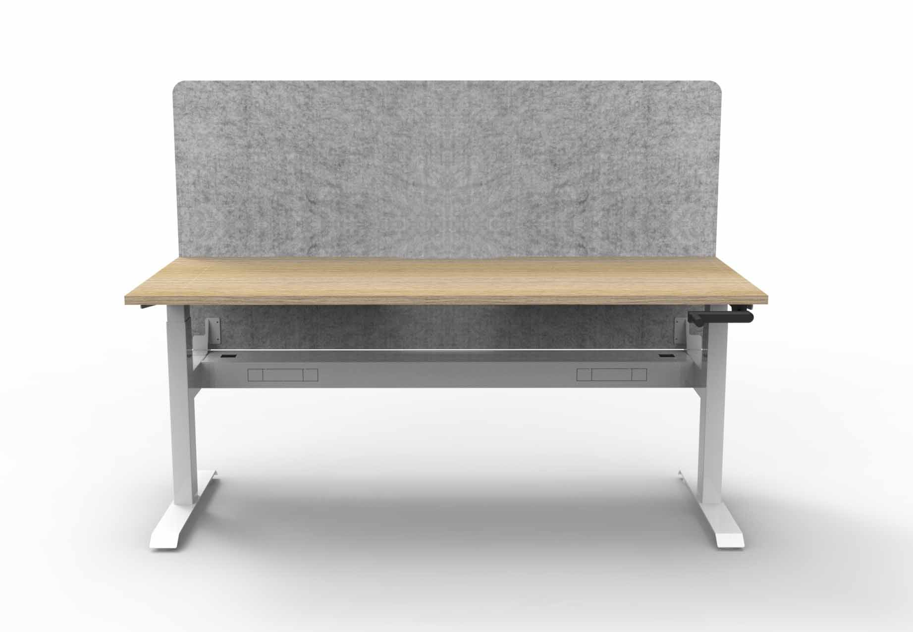Boost Crank Single Sided Workstation with Cable Tray and Eco Screen